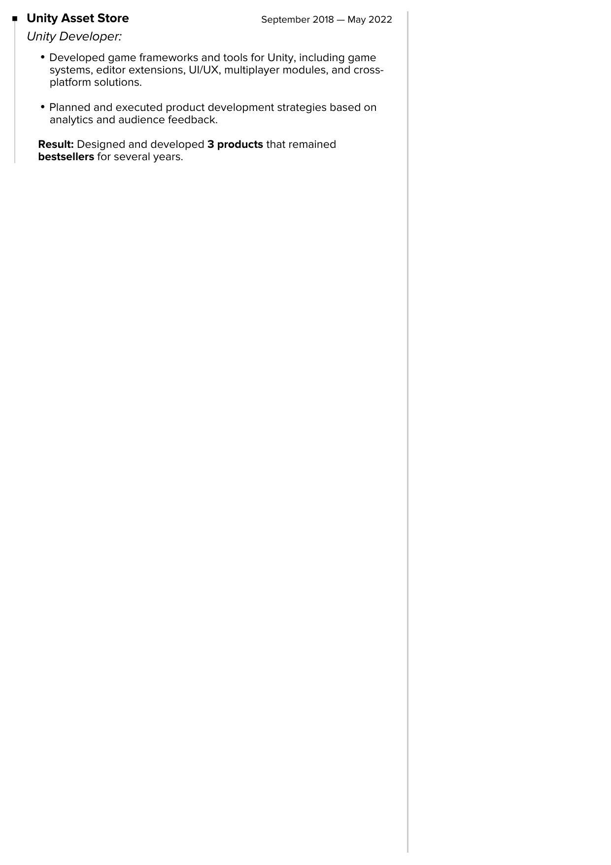 CV, page 2 of 2